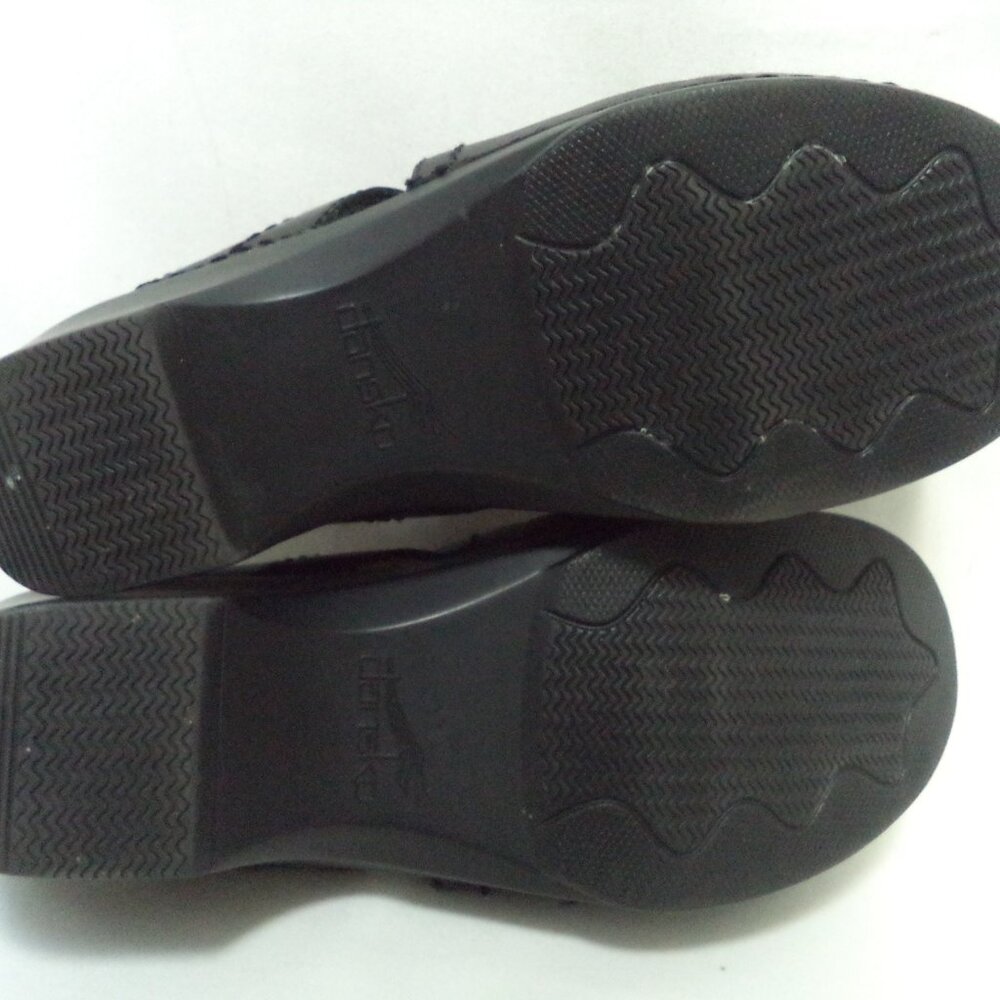 Dansko Black Leather Strap Mules - Picture 8 of 12
